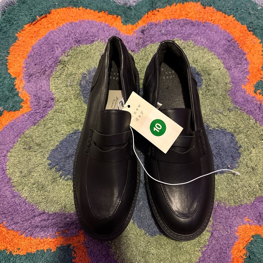 Target Black Leather Loafers